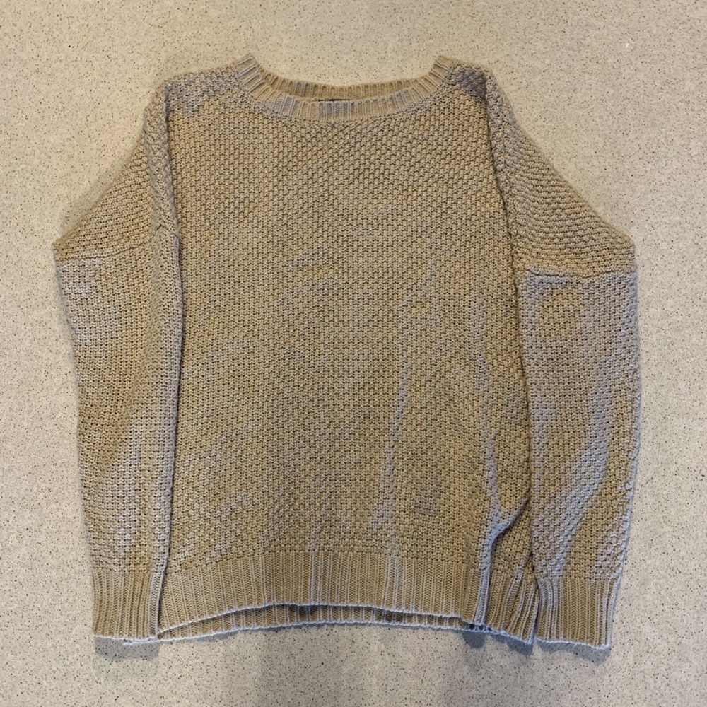tan woven sweater